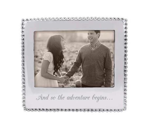 Mariposa And So the Adventure Begins Beaded Frame - 5”x7”