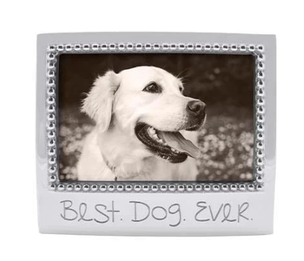 Beaded Statement Frame - Best Dog Ever - 4x6