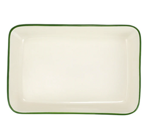 Mistletoe Plaid Rectangular Baker