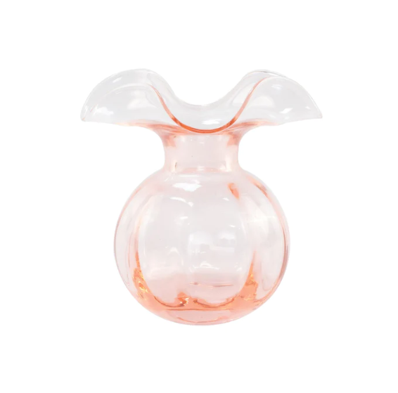 Pink Hibiscus Glass Bud Vase