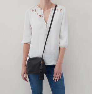 Nash Crossbody - Velvet Pebbled Hide - Black