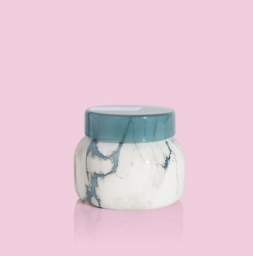 Petite Modern Marble Candle  8oz - Volcano