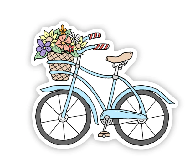Blue Bicycle Summer Vibes Sticker