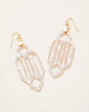Load image into Gallery viewer, Spartina 449 Art Deco Earrings Cream Resin
