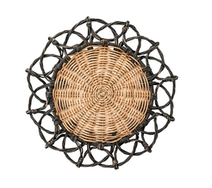 Provence Rattan Black Placemat