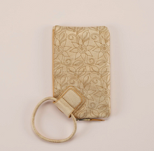 Load image into Gallery viewer, Sable Embroidered Wristlet - Gold Leaf
