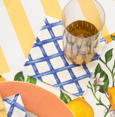 Blue Lattice Napkins