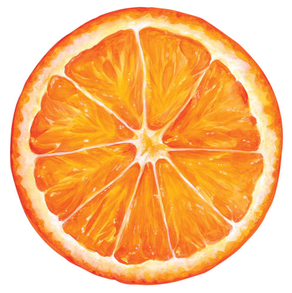 Die-Cut Orange Slice Placemat