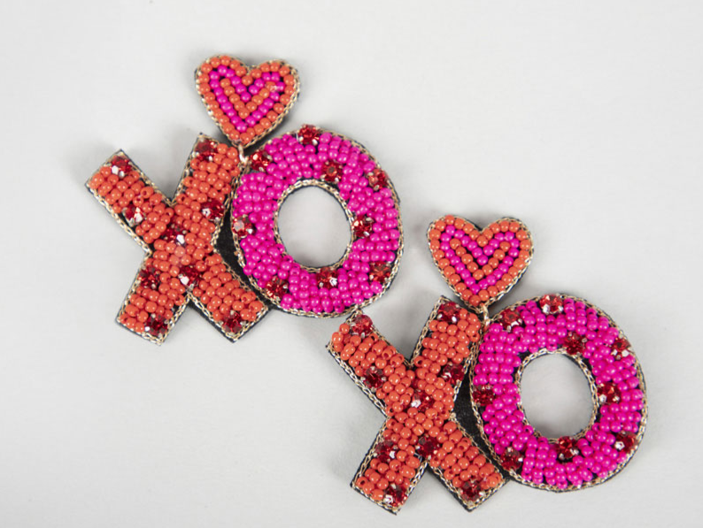 Pink XOXO Earrings