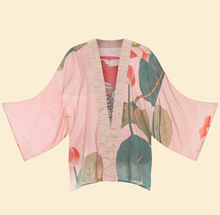 Load image into Gallery viewer, Crane at Sunrise Kimono Jacket - Petal
