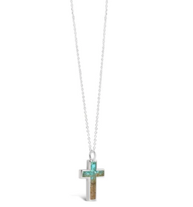 Cross Necklace - Turquoise Gradient - Anna Maria Island
