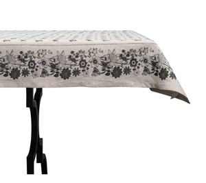 Juliska Mirabelle Noir Linen 54" Square Tablecloth