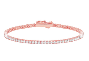 Classic Small Brilliant Tennis Bracelet Finished in 18kt Rose Gold