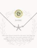 Sea La Vie Necklace Shine/Starfish silver on a card