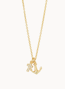 Spartina 449 Sea La Vie Necklace It Is Well/Cross Anchor