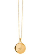 Load image into Gallery viewer, Spartina 449 Round Locket Necklace Starburst Gold
