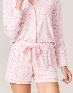 Spartina 449 Pajama Short Pink Poodles