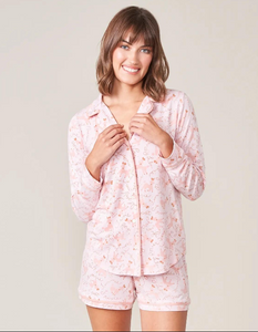 Spartina 449 Pajama Short Pink Poodles