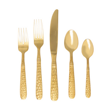 Load image into Gallery viewer, Martellato Gold Five-Piece Place Setting
