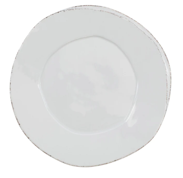 Vietri Lastra American Dinner Plate - Light Gray