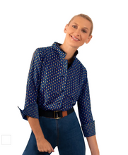 Load image into Gallery viewer, Forget Me Knot Top - Foulardio - Navy/Red
