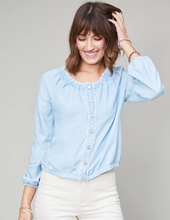 Load image into Gallery viewer, Spartina 449 Janelle Tencel Shirt Shorewood Wash
