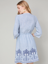 Load image into Gallery viewer, Kayce Embroidered Dress Peeples Song Palm Embroidery
