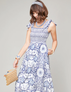 Saylor Resort Midi Dress Peeples Song Park Palms Engineered