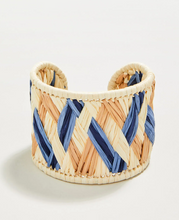 Load image into Gallery viewer, Woven Cuff Natural/Blue

