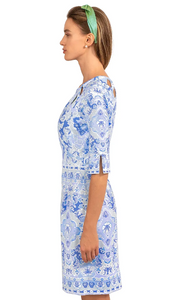 Gretchen Scott Designs Peek A Boo Dress - Watteau - Blues