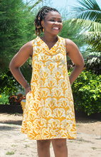 Load image into Gallery viewer, Eli Dress Ginkgo - Gold - Organic

