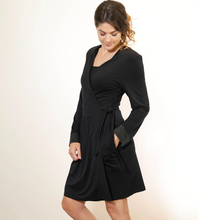 Load image into Gallery viewer, Bamboo Wrap Robe - Black
