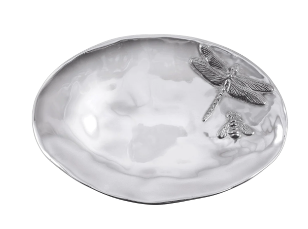 Mariposa Dragonfly & Bee Oval Server