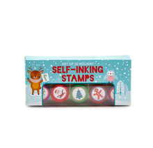 Load image into Gallery viewer, Season&#39;s Greetings Self-Inking Stamp Set

