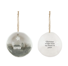 Load image into Gallery viewer, Half Circle Porcelain Ornament
