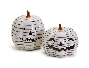 Jack-o-Lantern Stripped Light Up Pumpkin