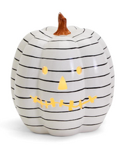Load image into Gallery viewer, Jack-o-Lantern Stripped Light Up Pumpkin
