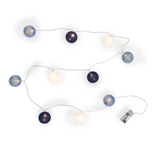 Blue and White Ball String Lights