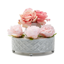 Load image into Gallery viewer, Faux Bamboo Fretwork 3 Pc Flower Arranger Set - Porcelain

