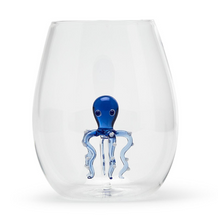 Load image into Gallery viewer, Octopus Icon Stemless Wine Glass
