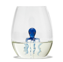 Load image into Gallery viewer, Octopus Icon Stemless Wine Glass
