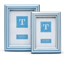 Load image into Gallery viewer, Coastal Stripes Light Blue and White Photo Frames - Assorted
