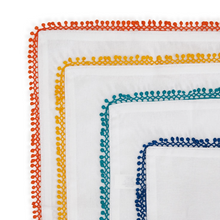 Load image into Gallery viewer, Color Play Lace Crotchet Trimmed Napkins - Set of 4
