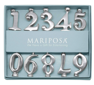 Mariposa Number Candle Holder Set