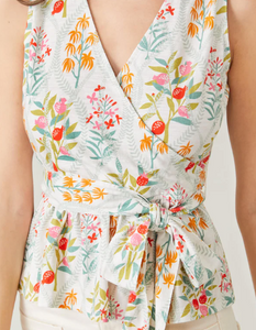 Lorelei Wrap Top Queenie Topiary White