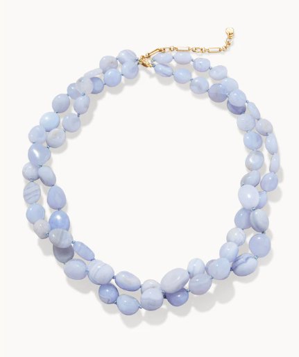 Spartina 449 The Bluff Necklace Blue Chalcedony - 18