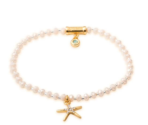 Twinkle Stretch Bracelet Cream/Starfish