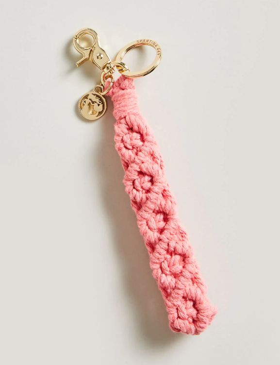 Spartina 449 Macrame Wristlet Keychain - Pink