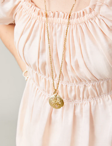 Sand Dollar Necklace 31" - Gold