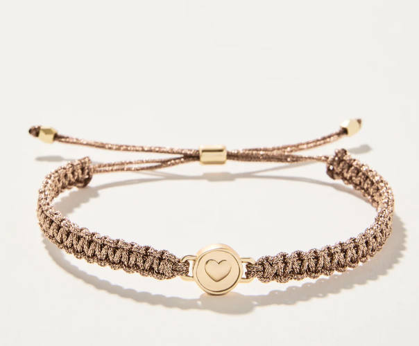 Spartina 449 Friendship Bracelet Metallic Rose/Heart